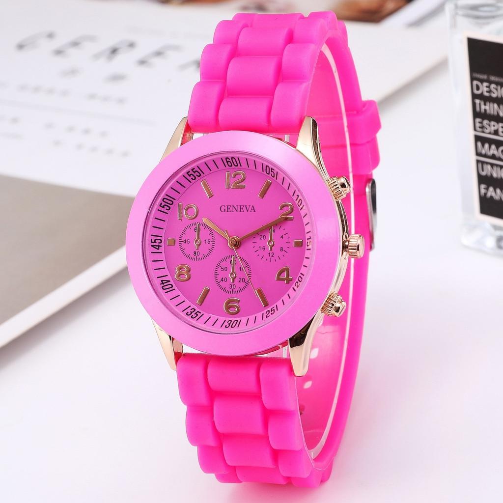 Eneva Geneva Silicone Watch Women's Color Jelly Student Leisure Watch