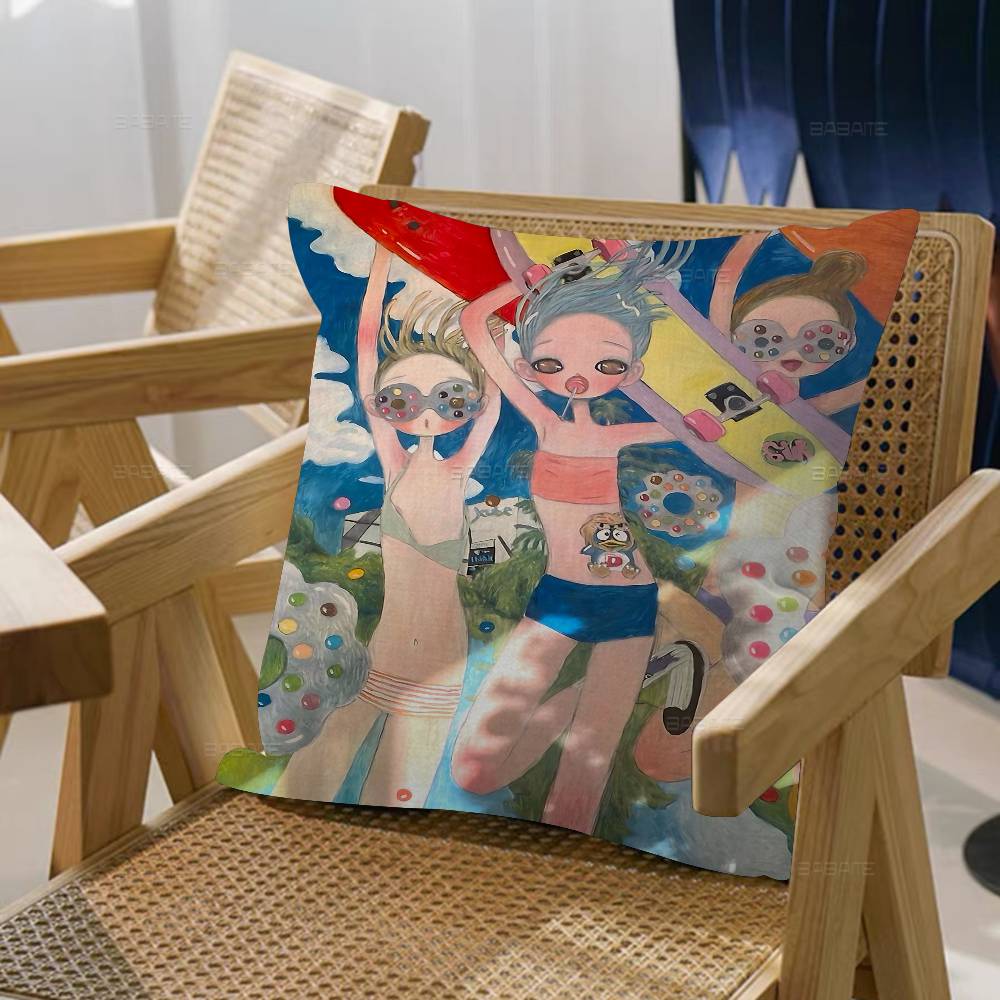 Aya Takano Anime Lucky Dragon Pillow Cover Sofa Cushion Cover Home Room Decoration Children Gift