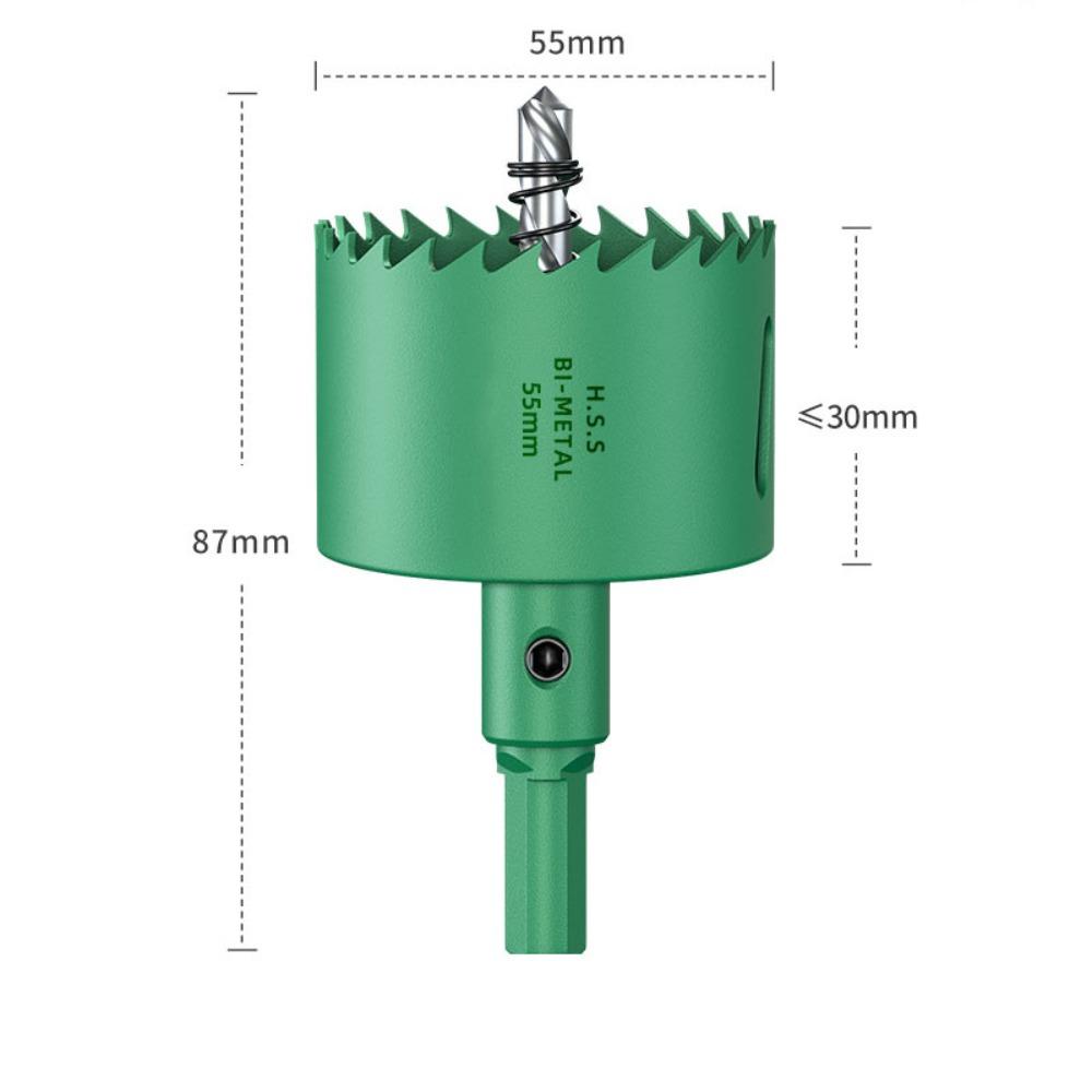 HSS Steel Wood Drilling Crown Easy Chip Removal Bimetal Hole Opener Woodworking