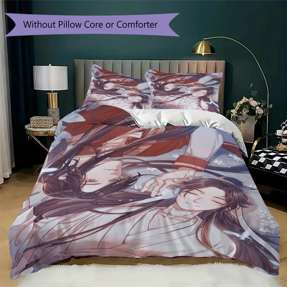 Heavenly Pattern Bedding uilt Set uilt Cover Pillowcase Home Decoration Birthday Gift (1 * duvet cover + 2 * pillowcase without core)34