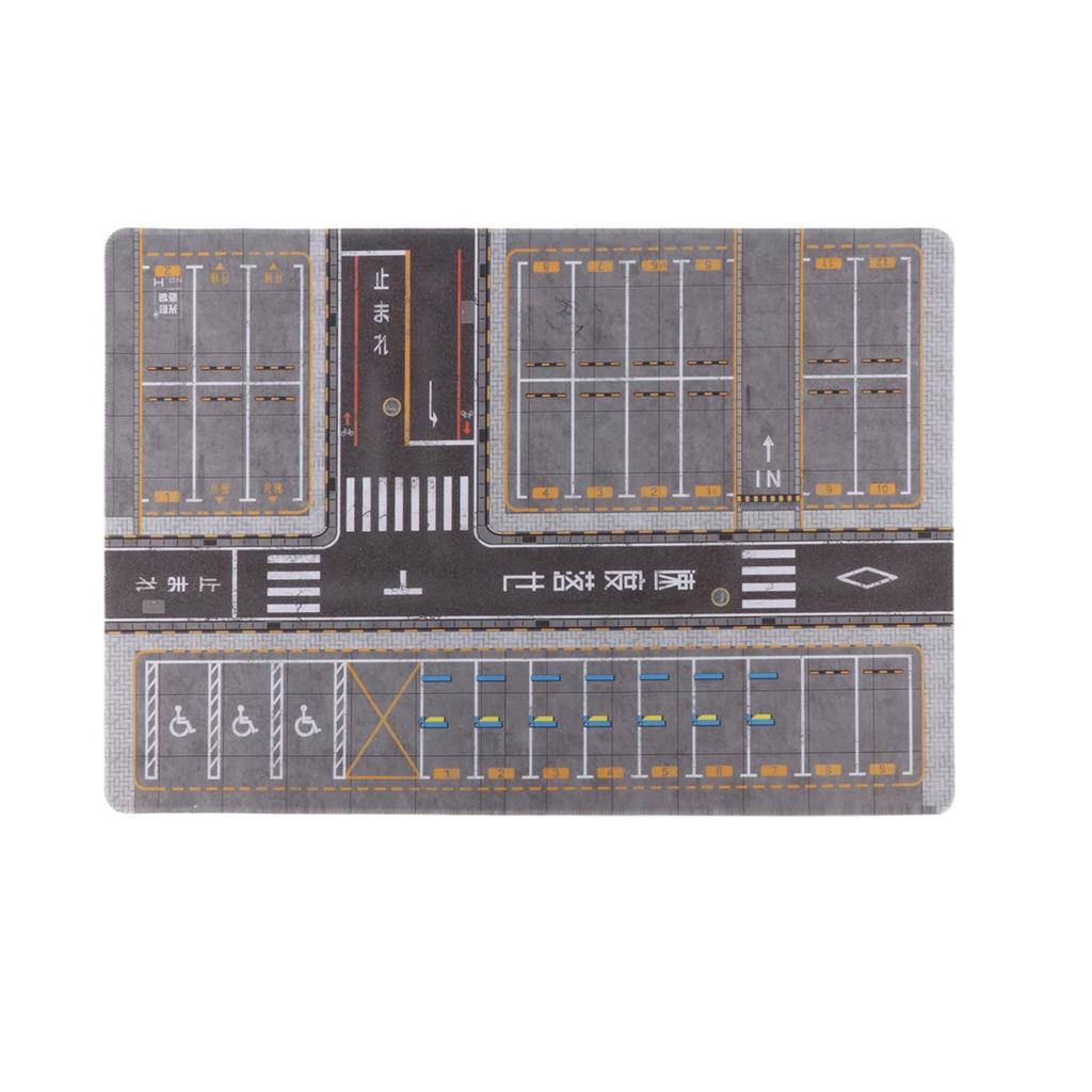 1:64 Parking Lot Mat Diorama Mouse Pad Car Scene Mat Mini Diecast Garage Model Building for Diecast Car Model Vehicle Scene Toy