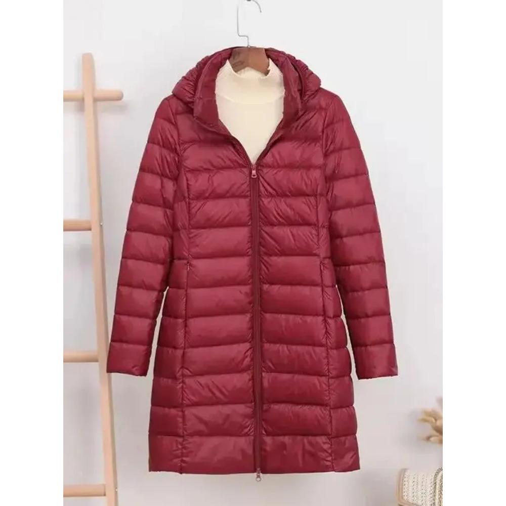 Hat Detachable Thick Long Down Jacket Women Winter Ultra Light Down Jacket Women With Hooded Down Coat