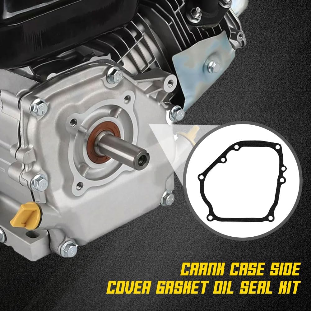 Crank Case Side Cover Gasket Oil Seal Kit 212cc, Cylinder Head Cover Gasket, Crank Case Crankshaft Oil Seal Gasket Replacement for Predator 212 GX200
