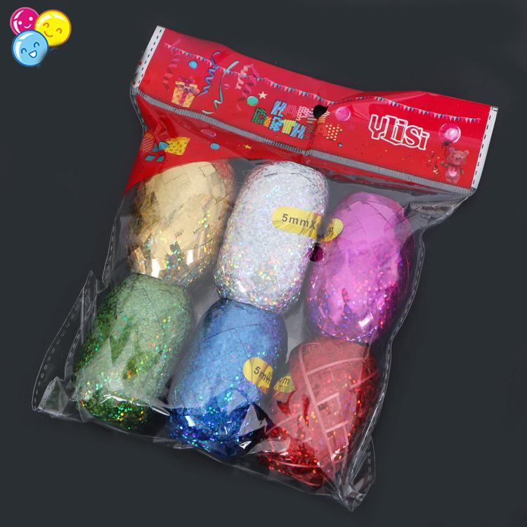 6Pcs/set Party Balloon Ribbon Wedding Birthday Decor Accessories Solid Random JH 6Pcs/set Party Balloon Ribbon Wedding Birthday Decor Accessories Solid Random JH