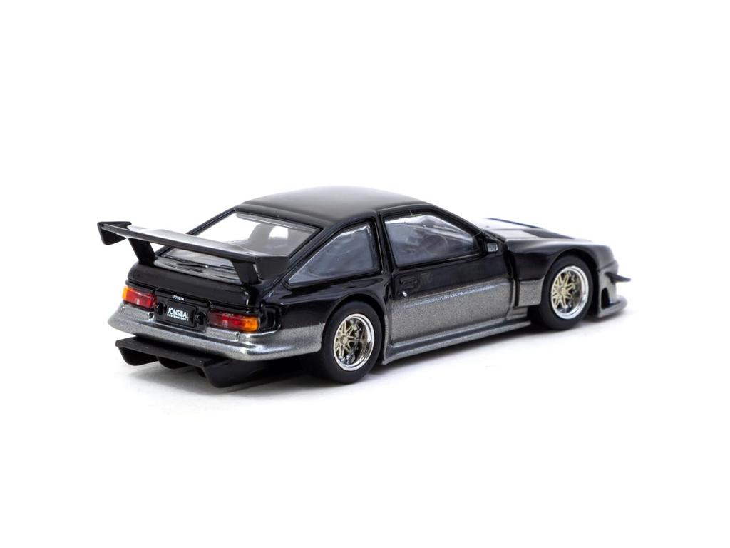 Speedmaster Japan TARMACWORKS Scale Toyota Sprinter Trueno AE86 Widebody Finished Model 1/64 Black/Grey T64G-060-BG