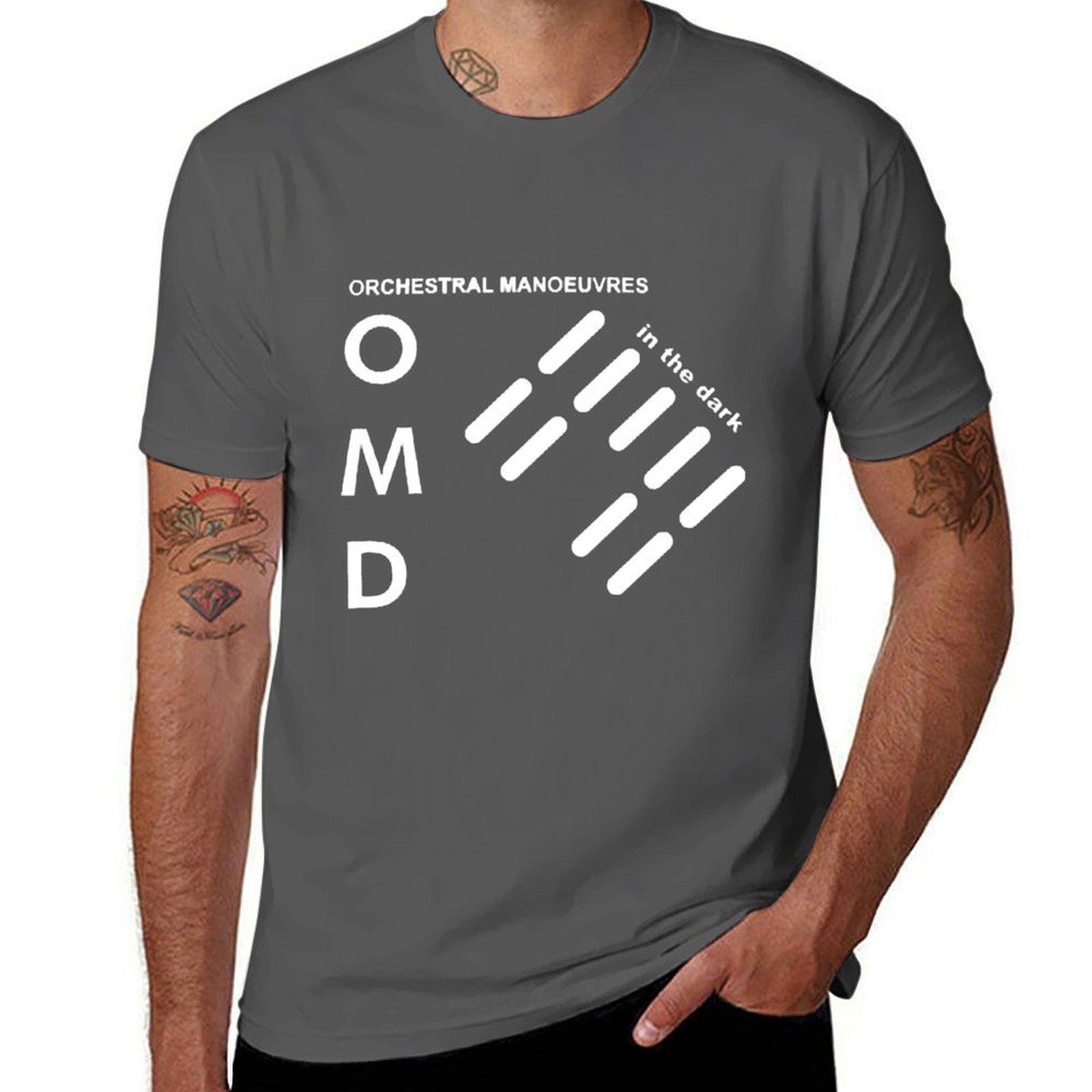 

omd T-Shirt summer clothes plain Men s cotton t-shirt 4XL