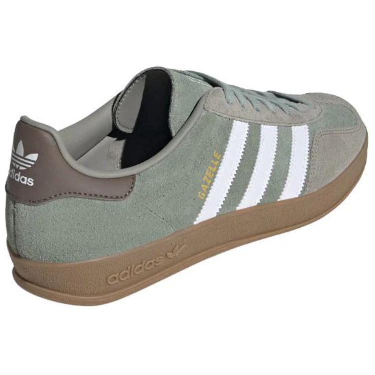 New Adidas Originals Gazelle Indoor Silver Pebble Silver Green JI3526