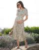 Casual Breastfeeding Maternity Retro Flower [Seraphin] Dress, Dress, TAMIKA, Women's,