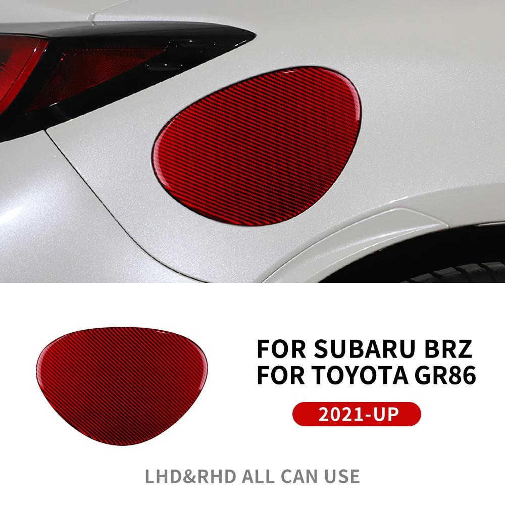 Real Carbon Fiber Sticker For Subaru BRZ Toyota GR86 2021 2022 2023 2024 Car Fuel Tank LHD RHD Red Black Cover Trim Accessories