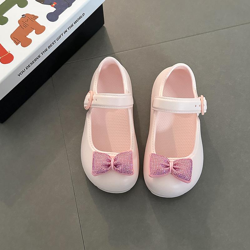 Fashion High-end Sense One-word Buckle Single Shoes Girls Mary Jane Cool Slippers Summer Wear EVA Non-slip Bag Head Sandals