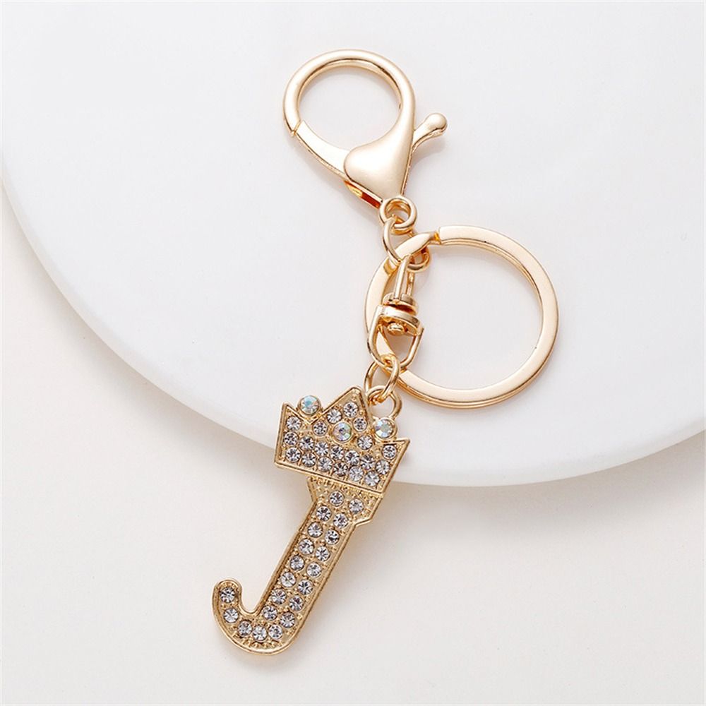 Decoration English Alphabet Keyring 26 Alphabet Key Ring 26 Letter Keychain Letter Crown Key Chain