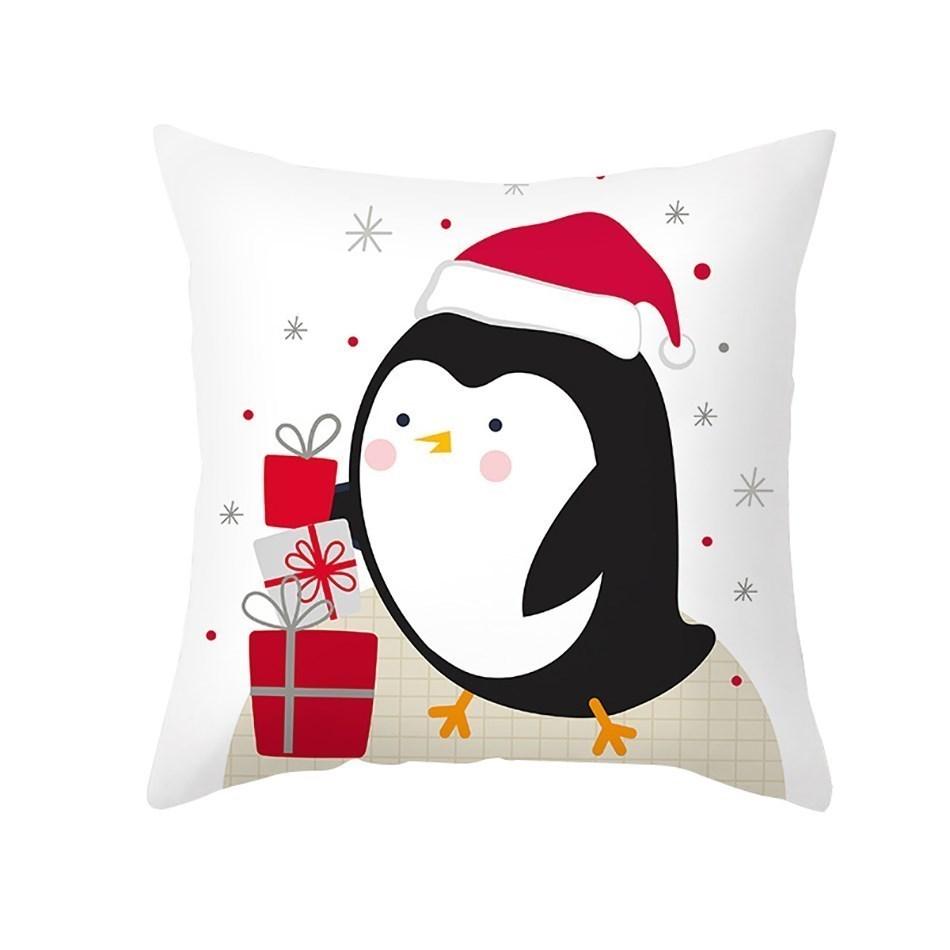 Christmas Cushion Cover Santa Printed Sofa Pillow Cover Christmas Decoration Gift Natal Navidad New Year