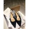 Zapatos Planos Slingback de Punta para Mujer Primavera/Verano 2024 con Detalle de Lazo