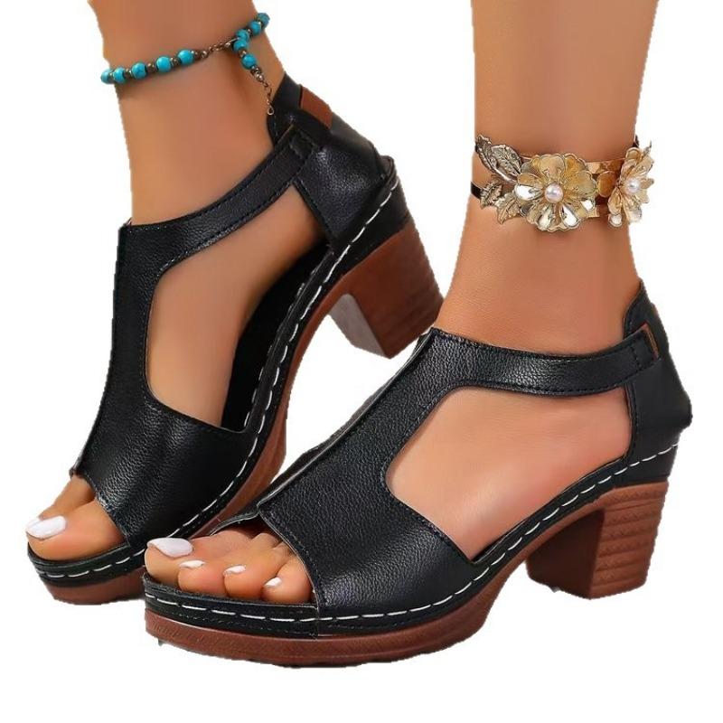 Plus-size Women's Shoes Velcro Sandals New Versatile and Casual Sandals