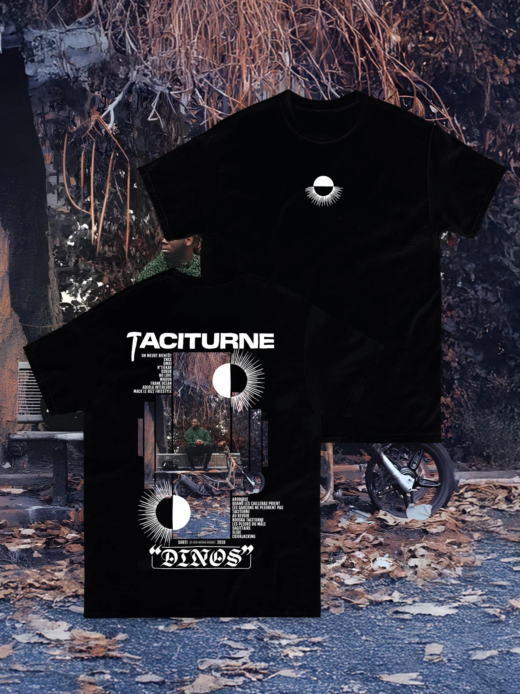 

Limited Singer Dinos Taciturne Graphic Printed Tshirts Unisex Women Fashion Hip Hop Streetwear T Shirt Casual Cotton M
