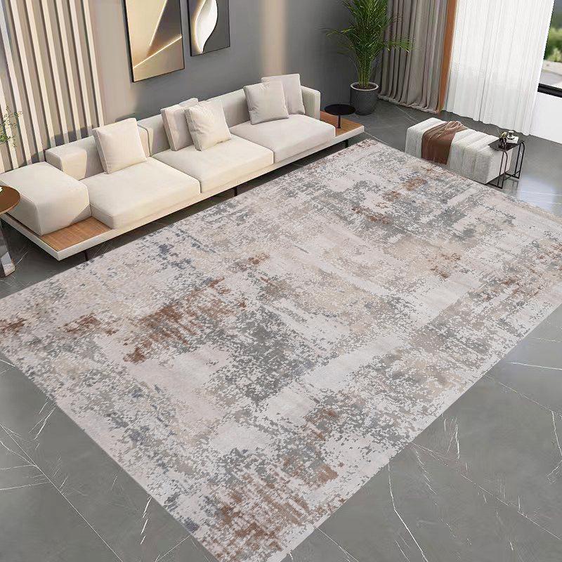 Ink Splash Style Imitation Cashmere Rug - Stain-Resistant Living Room or Bedroom Carpet, Large Area Coverage