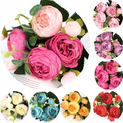 Artificial Flower Wedding Photography Props Nordic Home Decoration 30cm FakePersian Rose Aesthetic Fairy Garden Accessories