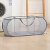 1pc Home Bathroom Mesh Storage Basket Shower Laundry Clothing Dirty Clothes Bag Foldable Portable Business Travel