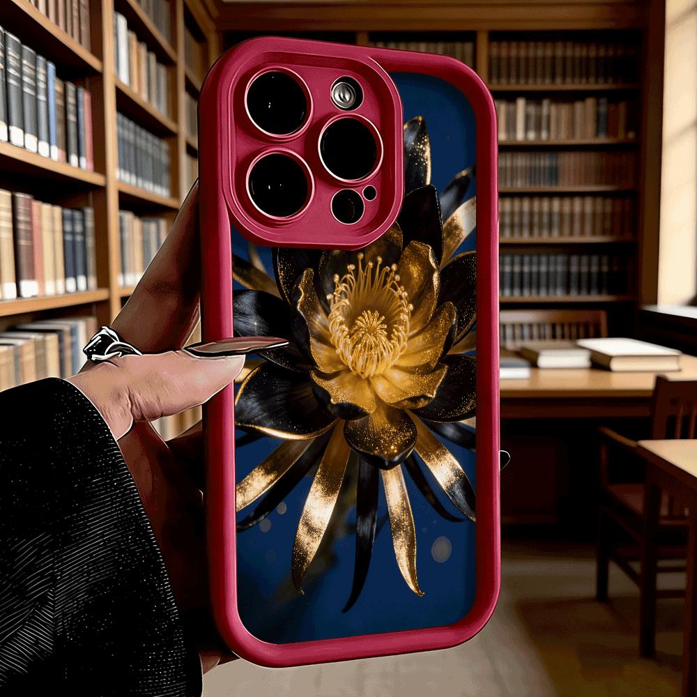 Black Night Blooming Cereus Soft TPU Shockproof Case For Xiaomi Redmi Note 15 14 13 12 11 Pro Anti-Fall Protective Back Cover Redmi 8