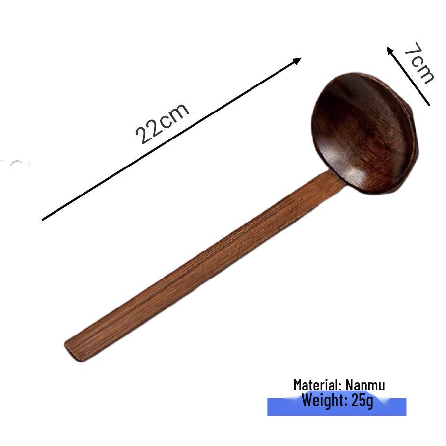 

Japanese Camphor Wood Tortoise Shell Ladle - Ramen & Mala Tang Spoon with Long Handle