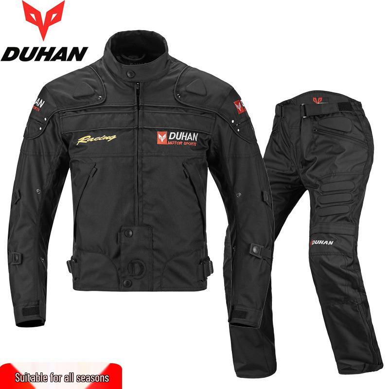 Duhan Men's Waterproof Motorcycle Racing Suit - Anti-fall, Breathable Jacket & Pants Set
