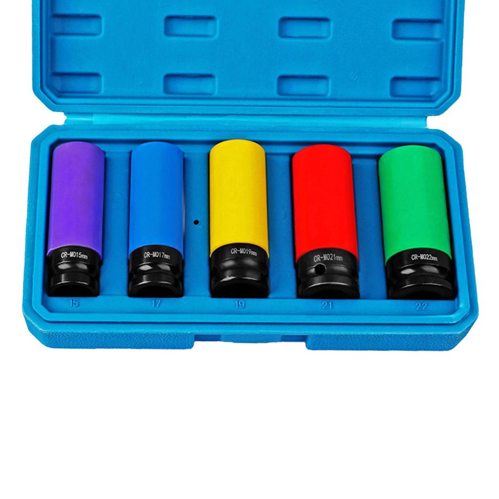 Wheel Socket Set Wheel Protector Impact Socket with Storage Case 1/2 inch Drive Thin Socket Set for Men Husband Dad durable