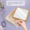 FRCOLOR Tabletop Vanity Mirror with Small Item Storage, Compact Travel Mirror, 5-inch, with Storage Case, Perfect Gift