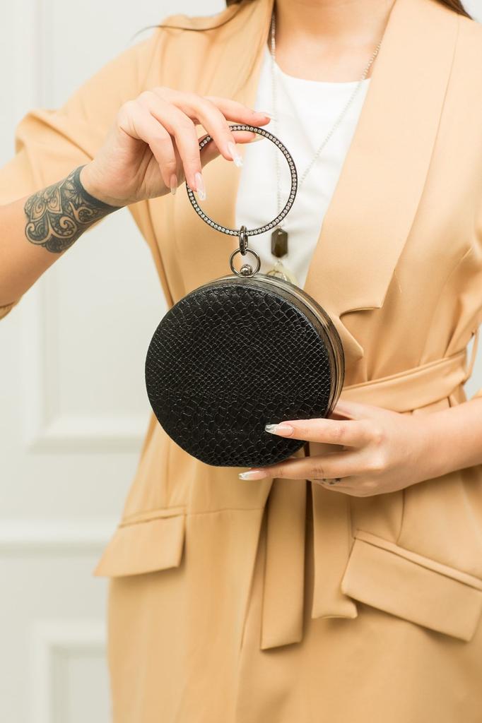 Women's Stylish and Useful Evening Dress Bag Bracelet Red Suede Evening Bag