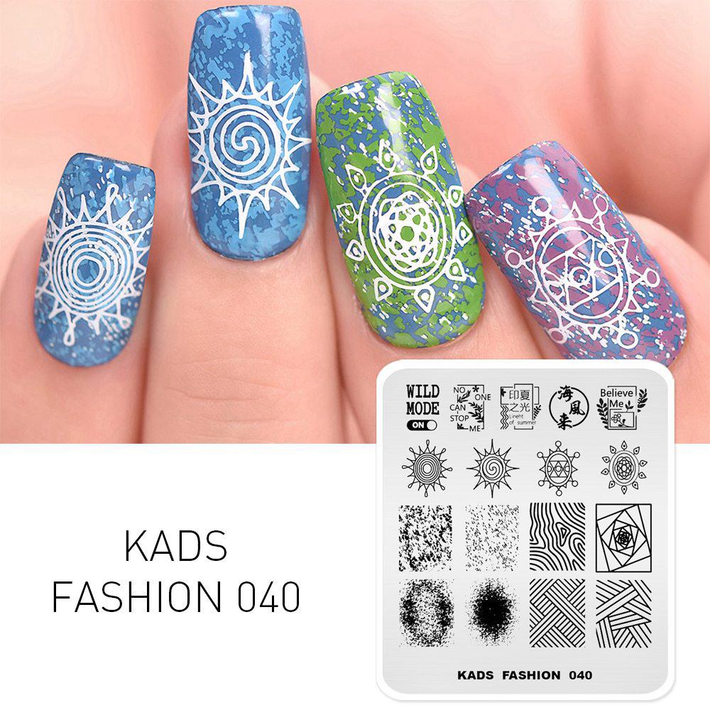 

KADS Fashion 040 шаблоны штампов для ногтей с рисунком, пластина для штамповки ногтей, инструменты для шаблонов изображений для маникюра «сделай сам»