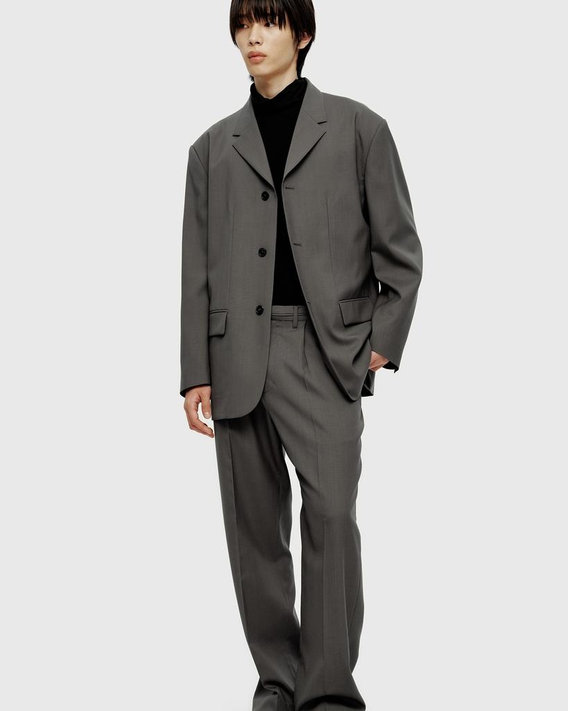 YOUTH Fine Wool Waist Line Pants - Khaki Gray