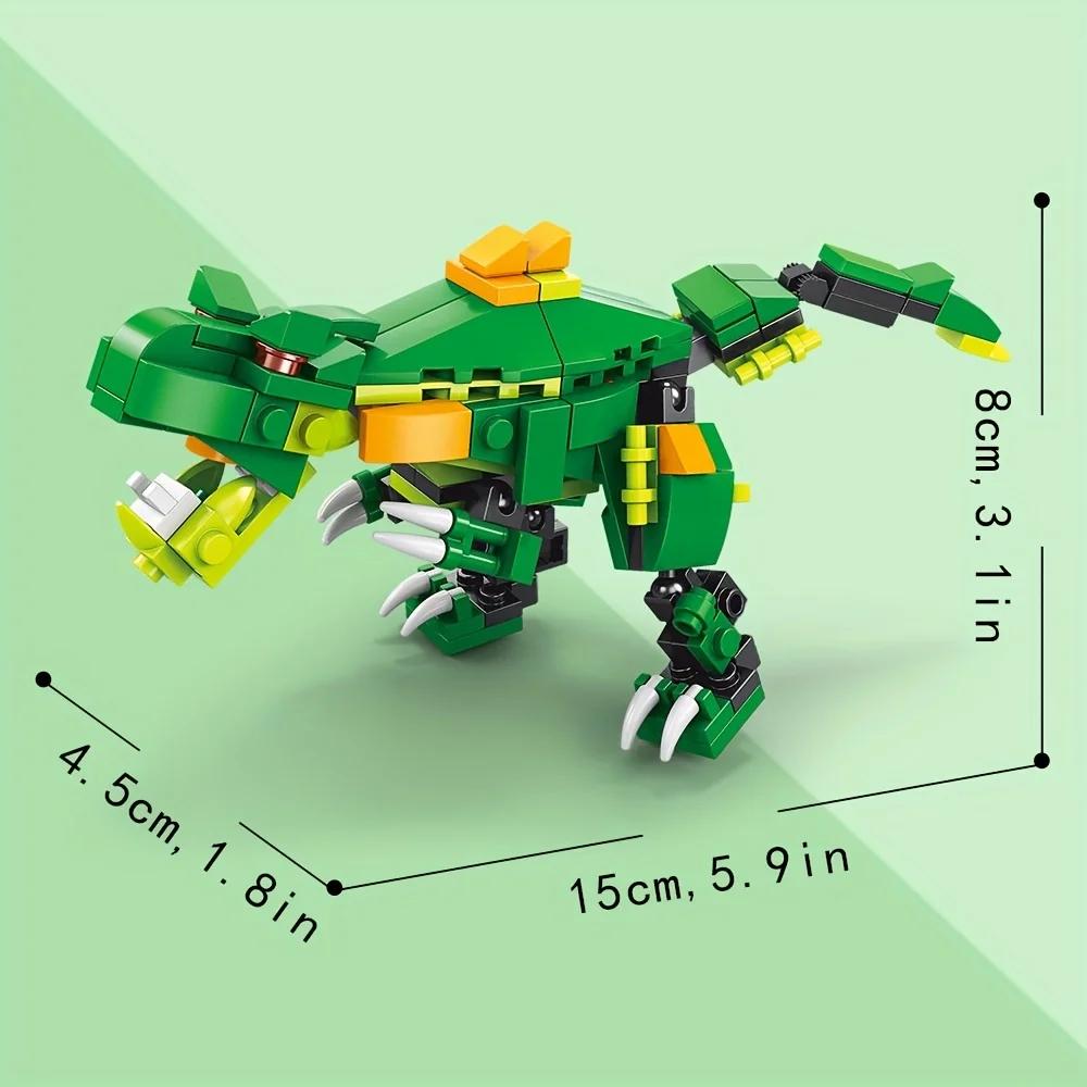 6 In 1 Dinosaur Building Blocks Collection Creative Thinking Educational Toys Childrens Puzzle Block Toys Ideal for Birthday Gifts