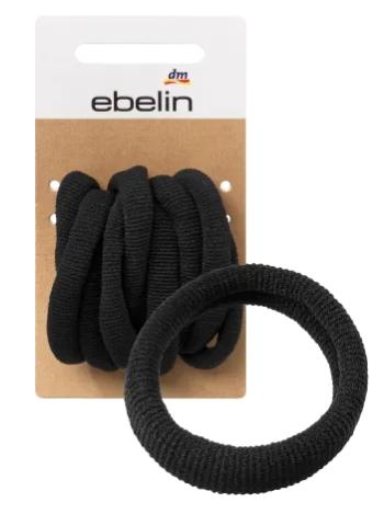 Ebelin Elite: 9-Pack Premium Black Hair Elastics