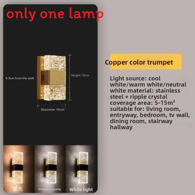 Modern Crystal Wall Light With Led Lamp And Wall For Bedroom And Living Room Decor