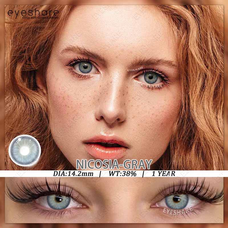 Eyeshare Colored Contact Lenses Purple Fashion New Style Contact Lenses Gray Natural Comfortable Colored Lenses Pink Makeup Colored Lenses 1 Pair