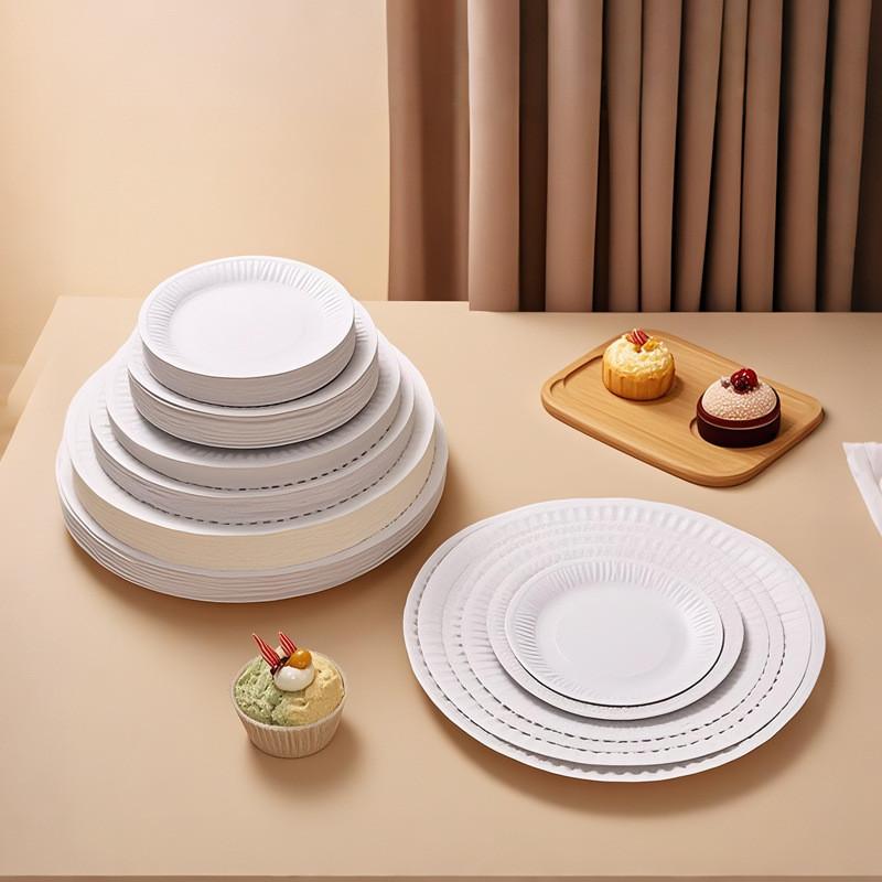 Disposable Paper Plate Set For Kid Diy Craft Art Activities With Round Shape For Classroom Use