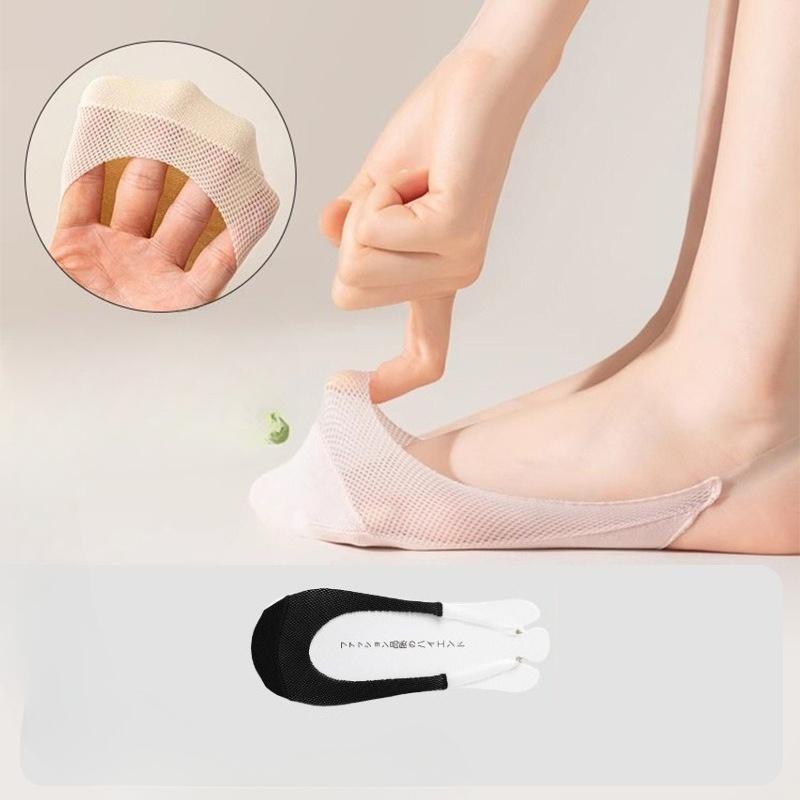 Seiden-Unsichtbare Strümpfe, Damen Sommer Leichte Netz-Riemen zum Hineinschlüpfen Anti-Rutsch Rutschfeste Dünne Style Socken für High Heels
