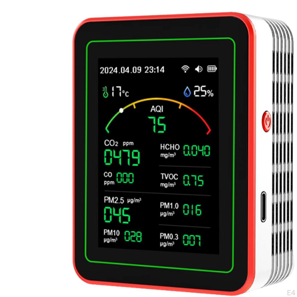 Air Quality Meter Temperature Display Analyzer for Office Home Warehouse