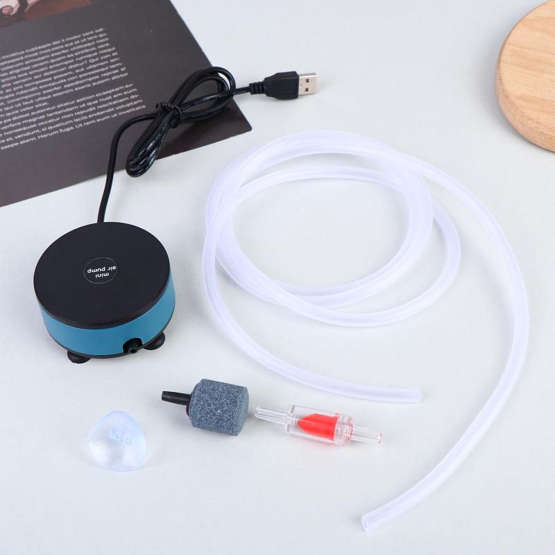 USB Mini Aquarium Oxygen Pump DC5V Quiet Portable Air Pump for Small Fish Tank Betta Bowl Shrimp Tank Aeration