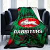 Nrl Rabbit Artwork Design Blanket Suitable for Sofas, Beds, Offices, And Camping - Perfect Gift for Halloween Christmas