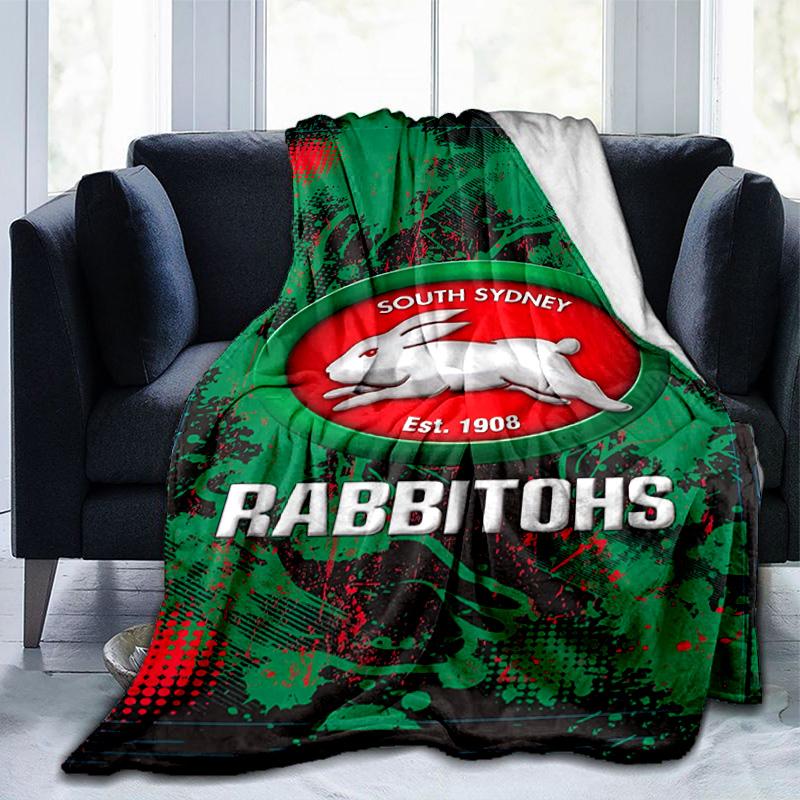 Nrl Rabbit Artwork Design Blanket Suitable for Sofas, Beds, Offices, And Camping - Perfect Gift for Halloween Christmas