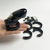 Plastic Urethra Chastity Lock with 5 Snap Ring Penis Bondage Adult Men's Chastity Cage Cock Restriction BDSM Abstainer Sextoys