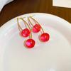 Sterling Silver Needle Earrings: Summer Sweet Strawberry, Cherry & Grape - Cute, Fresh, Versatile Ear Accessories