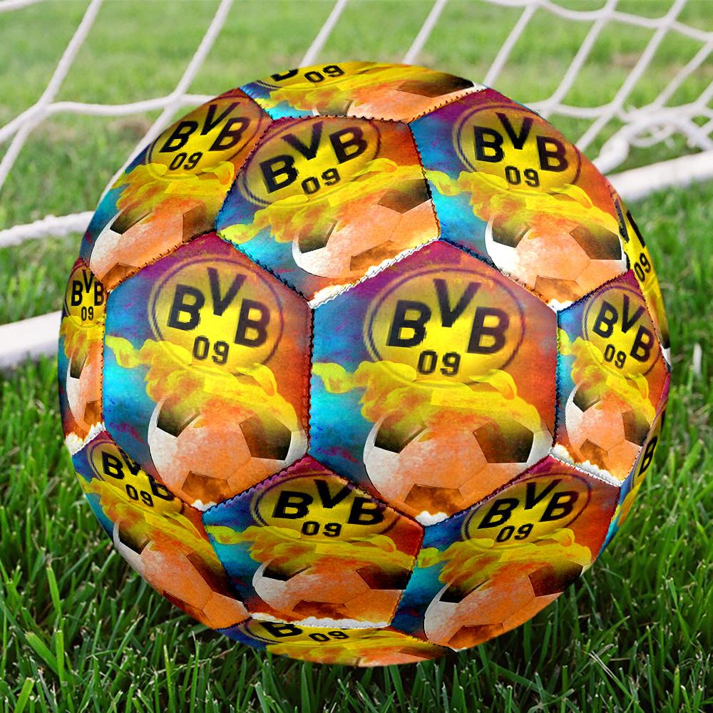 Borussia Dortmund Print Size 5 Soccer Ball, Standard Match Football for Sports Game and Team Practice, Ideal Gift for Soccer Fans
