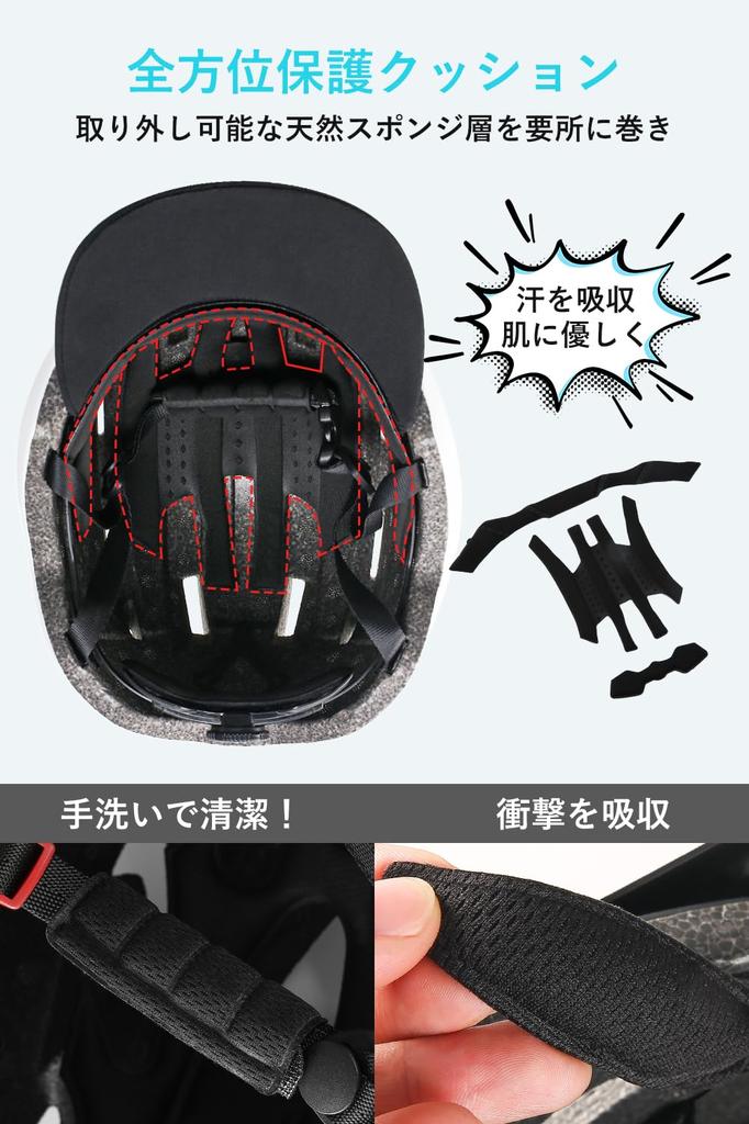 SG Certified Bicycle Helmet for UV Compliant with Road Traffic Removable Impact Fits Japanese Head L for Road Bikes and Cycling Adults, Protection,