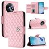 6-Color PU Leather Diamond Check-Patterned Wrist Strap Wallet Phone Case for Itel A05s,A23 Pro,A50,A60,A70,P38,P40,P55,RS4,S17,S18,Vision 5,S23,S24...