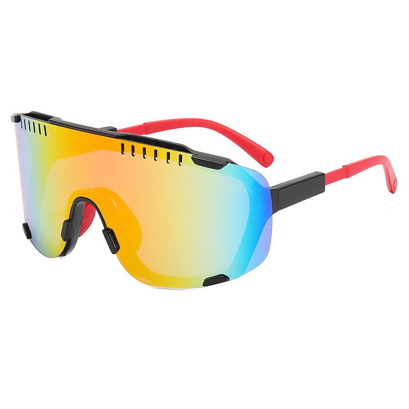 New Outdoor Cycling Glasses Large Frame Colorful Anti-Ultraviolet Sunglasses Fashionable Sports Sunglasses Men 9929