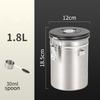 Stainless Steel Coffee Canister Coffee Bean Storage Airtight Containers with Date with Spoon Vent Valve Kitchen Food Storage Jar