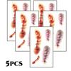 10pcs 3D Fake Scar Tattoos Sticker Body Face Realistic Scab Temporary Tattoos Halloween Horror Wound Bloody DIY Makeup Stickers