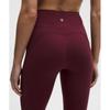 Lululemon Groove No Line High Rise Tight 25   Heart Burgundy Bay