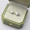 Elegant S925 Sterling Silver Freshwater Keshi Pearl Petal Baroque Stud Earrings for Women